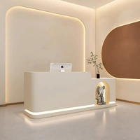 Meubles chinois pas chers en promotion, bureau d'accueil personnalisable de haute qualité pour salon de beauté et usage professionnel
