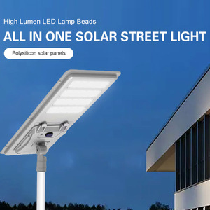 Lampione stradale solare per esterni a risparmio energetico con sensore di movimento <span class=keywords><strong>giardino</strong></span> IP65 integrato 300W 400W 500W tutto In un lampione solare - Product Image 3