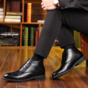 New Casual Leather <b>Shoes</b> Men Simple Business Style Soft Mesh Upper AntiSlip Sole WearResistant <b>Round</b> <b>Toe</b> Formal Footwear - Product Image 3