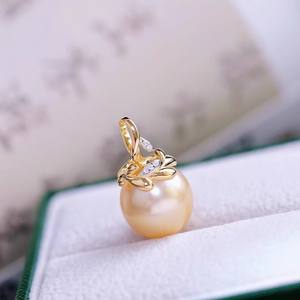 Accesorios DIY 31179, Precioso Collar con Colgante de Jade y Cuentas de Plata S925 de 10-13 mm, Base Vacía para Colgantes de Perlas Premium - Product Image 4