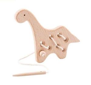 Lune <span class=keywords><strong>en</strong></span> <span class=keywords><strong>bois</strong></span>, étoile, nuage laçage jeu de filetage jouet - Product Image 5