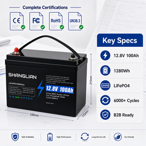 แบตเตอรี่ LiFePO4 12.8V 100Ah 1280Wh IP65 แบตเตอรี่ลิเธียมไอออนสำหรับเก็บพลังงานแสงอาทิตย์สำหรับระบบแผงโซลาร์เซลล์บ้าน - Product Image 5
