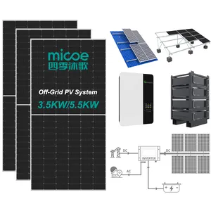 Micoe מלא סט 3.5KW 5.5KW Off רשת פוטו שמש כוח מערכת