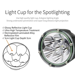 ARCHON D45-<span class=keywords><strong>II</strong></span> projecteur de plongée 6 * LEDs 6000lm lampe de poche plongée IP8 sous-marine 100m sauvetage pour photographie et vidéo torche Spot - Product Image 4