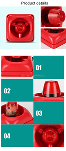 Blitz- und Tonsirene mit Stroboskop Heimalarmsystem Rotes Blinklicht Feueralarm für Hotelsicherheit - Product Image 6