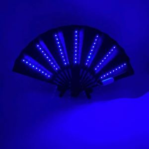 Abanicos de Mano de Bambú Grandes de 33 cm con Varillas de Bambú y Tela Blanca o Negra - Product Image 5