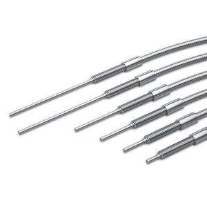 Capteur de <span class=keywords><strong>fibre</strong></span> <span class=keywords><strong>optique</strong></span> à tube à aiguille étendu à réflexion diffuse gainé de métal, type frontal M3M4M6, 5-90 mm en option, BUF37-S10 - Product Image 1