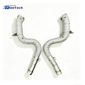 Downpipe sport haute performance pour Mercedes Benz C63 C63S AMG W205 M177 4.0L V8 bi-turbo en acier inoxydable 304, échappement de course - Product Image 1