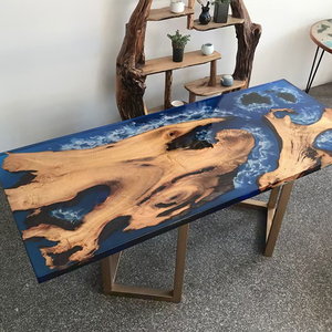 Gmart-muebles para sala de estar de 24x4 pulgadas, herramientas de madera sólida 3D, azul, grande, <span class=keywords><strong>Exra</strong></span>, restaurante, mesas de epoxi, precio barato - Product Image 1