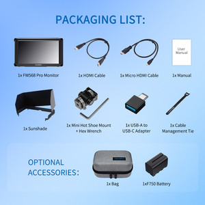 <span class=keywords><strong>FEELWORLD</strong></span> <span class=keywords><strong>FW568</strong></span> Pro กล้องไฮไลท์1200nit 6-NCH จอภาพกล้อง DSLR 4K HDMI 60Hz การออกแบบสมาร์ทคอมแพค DSLR - Product Image 6