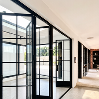 Portes Françaises en Aluminium, Portes Extérieures pour Maisons, Portes d'Entrée, Porte d'Entrée Vintage, Décoration à Ondulations d'Eau, Séparateur de Pièces