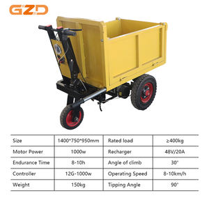 Stand Pessoas Mini 3 Rodas Dumper Site <span class=keywords><strong>Loader</strong></span> 800kg Caminhão Leve Carrinho Elétrico - Product Image 6