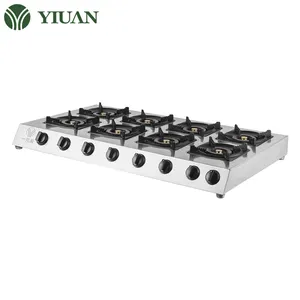 china manufacturers hotel appliances commercial gas stove equipment 8 burners restaurant gas cooker