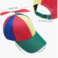 Casquette de baseball non structurée en coton à 6 panneaux pour adulte, avec logo personnalisé, multicolore, motif hélicoptère à hélices