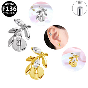Titanium Stud <b>Earrings</b> Star Shape With Crystal For Ear Piercing Jewelry Gift - Product Image 3