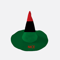 Chapeau de sorcière personnalisé avec drapeau national de la Guadeloupe, chapeau pointu pour cosplay d'Halloween, pour fête sur le thème des Caraïbes et événement de carnaval