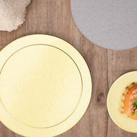Plateau à gâteau rond en or de qualité supérieure, base épaisse, 4 pouces, 6 pouces, 8 pouces, 9 pouces, 10 pouces, 12 pouces, 14 pouces, vente en gros