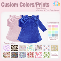 Robe en velours rose bonbon pour petites filles, avec volants aux épaules, manches longues, coupe ample, idéale pour les fêtes, anniversaires et séances photo