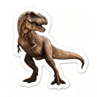 Autocollants personnalisés pour ordinateur avec logo imprimé en usine, autocollants de forme personnalisée, étiquettes de logo personnalisées, autocollants de dinosaures de dessin animé