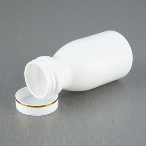 Petite bouteille ronde en PEHD de 100 CC pour médicaments liquides, emballage de comprimés, impression sérigraphique, logo personnalisé, bouteille vide avec bouchon à vis pour jus - Product Image 2