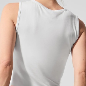 Camiseta sin Mangas Premium de Diseño Personalizado para Mujer, Elástica, de Algodón Regular, para Gimnasio, Yoga, Moda - Product Image 3