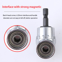Adaptateur d'angle droit 105 degrés magnétique pour perceuse, rallonge d'embout d'angle pour tournevis électrique, accessoire d'outil électrique