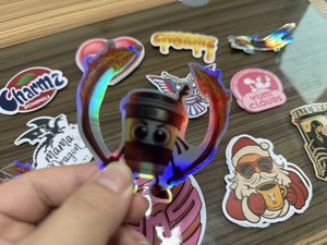 Custom <b>Personalized</b> Cartoon PVC Waterproof UV Resistant Weather Proof Custom Printed Holo Vinyl Decal Logo <b>Stickers</b> - Product Image 3