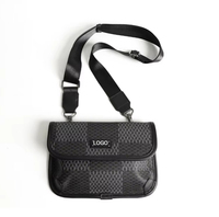 Herfst-Winter Nieuwe Aankomst Mode Custom Logo Crossbody Tas Minimalistisch Weven Print Casual Heren Schoudertas Voor Dagelijks Gebruik