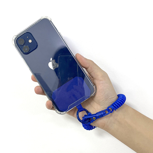 スプリングコイル付き盗難防止携帯電話チップキーホルダー金属クリップと接続パッチ付き紛失防止スプリングロープ携帯電話ストラップ - Product Image 6