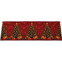 Chemin de lit de Noël, tapis de table, style dessin animé, tissu RPET, dos antidérapant en caoutchouc, impression intégrale, logo personnalisé, 200x240mm