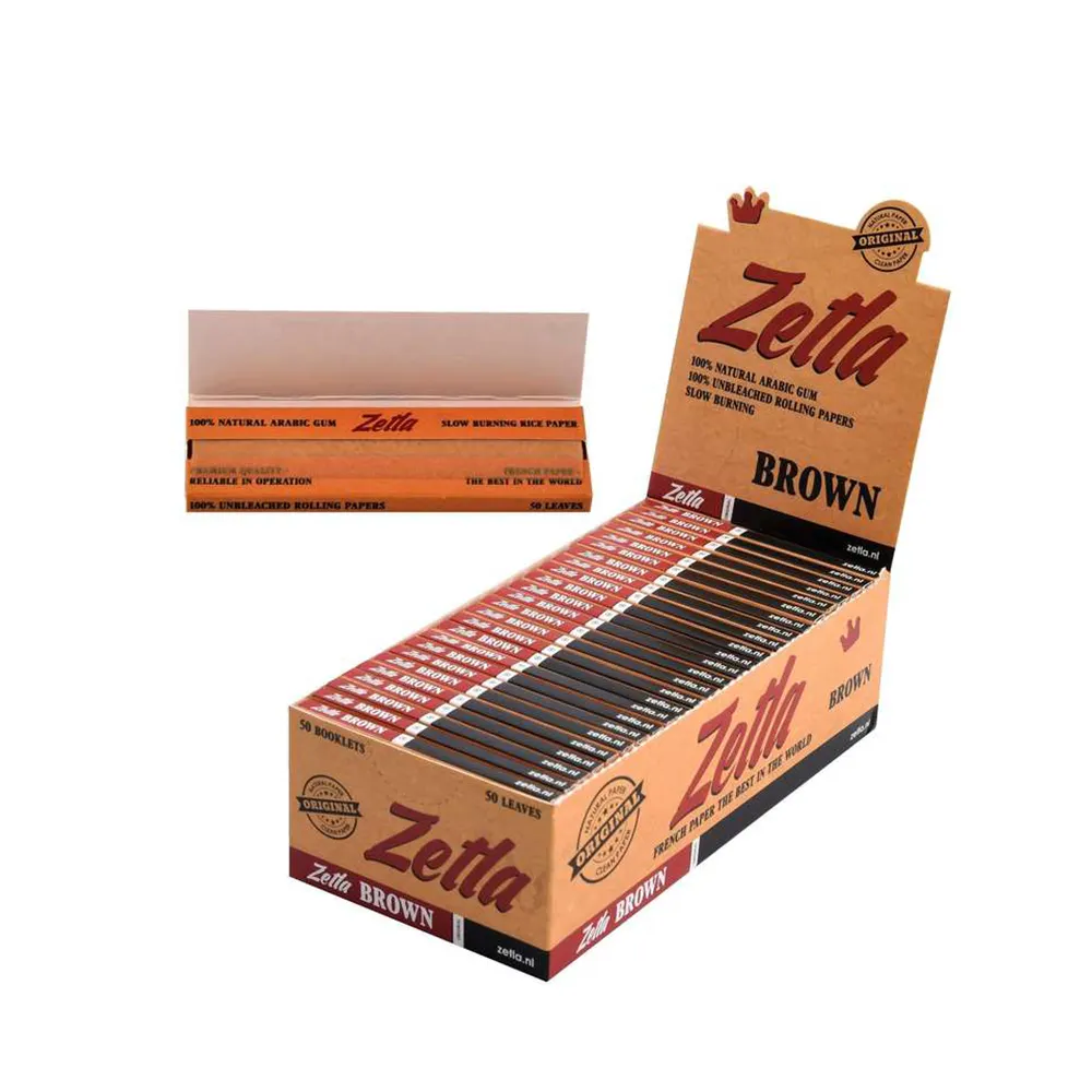 Papel De Fumaça Szie Pequeno (50 Pacotes) Papel De Rolamento De Cor Marrom Acessórios Para Fumar Papel De Rolamento Zetla