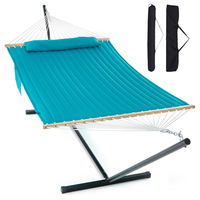 Hamac de jardin suspendu en tissu matelassé de 12 pieds pour la plage avec support et sac de transport.