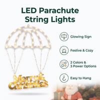 Luces de Paracaídas con Forma de Letras Navideñas, Luces LED USB de Color Blanco Cálido, Decoración Navideña para Oficina Ejecutiva, Venta al por Mayor, CE RoHS