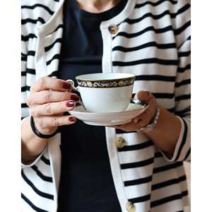 Service à thé Bennyudine Richard Ginori Museo 6 pièces, vaisselle complète avec décorations en coquillages - Product Image 1