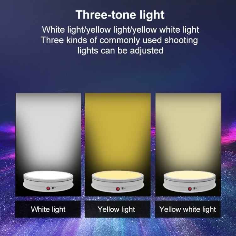 Leadleds Présentoir rotatif motorisé de 19,6 cm avec miroir sur le dessus noir USB et batterie pour photographie, vidéo, produit, chaussures, gâteau