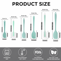 Spatules en silicone colorées de qualité alimentaire supérieure, antiadhésives, résistantes à la chaleur et durables pour la cuisine, la pâtisserie et la cuisson des gâteaux