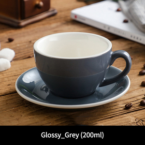 Tasse à café en céramique de 200ml à bord blanc émaillé de couleur de vente en gros - Product Image 6