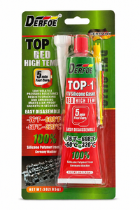 DERFOE TOP-1 Sellador de Silicona RTV Gris 3 OZ de Alta Temperatura, Curado Rápido en 5 Minutos, Fácil Desmontaje - Product Image 3