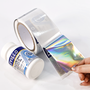 Benutzer definierte holo graphische gefrostete 3D-Punkt-UV-Doppelschichtetiketten Wasserdichte, umwelt freundliche Aufkleber für verschiedene Behälter - Product Image 1