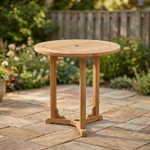 Table à manger en bois massif, design rustique moderne, finition naturelle, pieds en bois massif, capacité de 2 personnes, meubles de salle à manger et de cuisine - Product Image 2