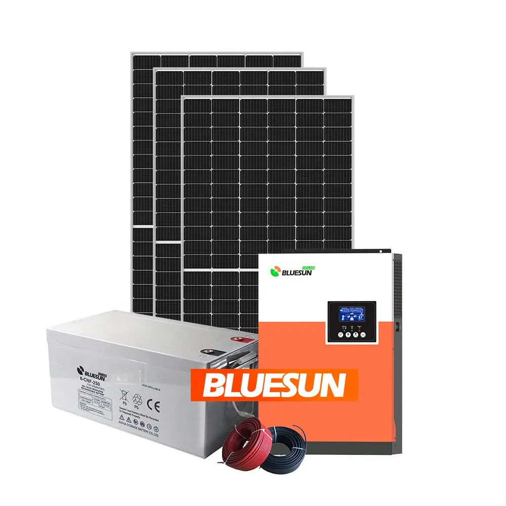 Painel solar 5kw 10kw sistema solar doméstico 230vac monofásico para casa