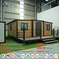 Vente directe usine – Maison conteneur extensible de luxe moderne certifiée CE de 20 pieds, 2 ou 3 chambres, maison modulaire pour villas de villégiature en Europe