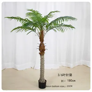 Fake Potted Bonsai Árvores Grande Plástico Artificial Interior Outdoor Decor Plant Tropical Areca Palmeira