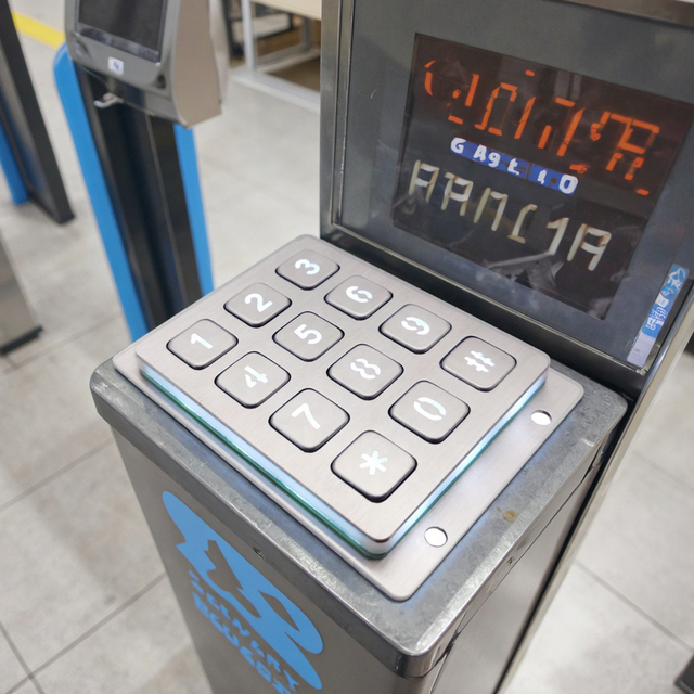 3X4 Customized Matrix Waterproof Backlit Stainless Steel Outdoor Metal Numeric Keypads for Access Control Self-service Terminal