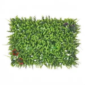 Venta de fábrica Planta de pared de imitación Jardín vertical Paneles verdes Plantas Hierba artificial Foto Decoración de pared