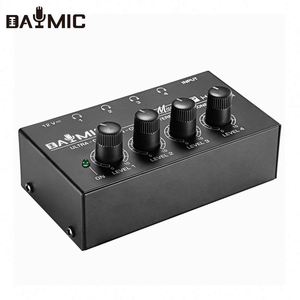 DAYMIC Professional Mini HA400 เครื่องขยายเสียงโลหะ 4 แชนแนลสำหรับหูฟังมอนิเตอร์ - Product Image 4