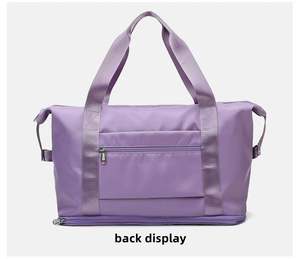 Wholesale Pink Foldable Sports <b>Bag</b> Gym Nylon Waterproof <b>Travel</b> Luggage <b>Bag</b> <b>Women</b> - Product Image 3