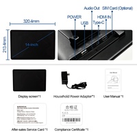 Moniteur d'appuie-tête de voiture Android 14.0 de 14 pouces pour le divertissement en voyage, écran tactile 8 cœurs 4G+64G, avec Wi-Fi, Bluetooth, FM pour Denza BYD