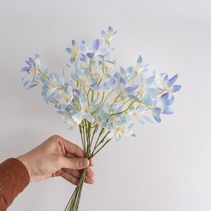 Bouquet d'orchidées Oncidium CallaFloral bleu clair, fleurs artificielles, décoration de mariage et de maison, style INS - Product Image 3