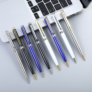 Nuevo Bolígrafo de Lujo de Metal Negro para Negocios más Vendido, <span class=keywords><strong>Regalo</strong></span> para Hotel y <span class=keywords><strong>Boda</strong></span>, Bolígrafo Giratorio Delgado con Logotipo Personalizado Aceptado - Product Image 1